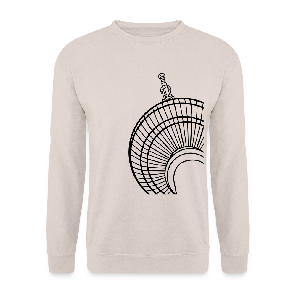 Der Turm von unten - schwarz - Unisex Pullover - Sand