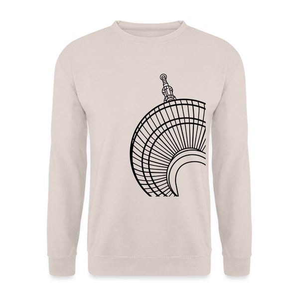 Der Turm von unten - schwarz - Unisex Pullover - Sand