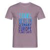 Tegel Planet Earth - Männer Premium T-Shirt - Lilagrau