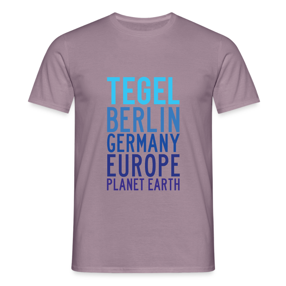 Tegel Planet Earth - Männer Premium T-Shirt - Lilagrau