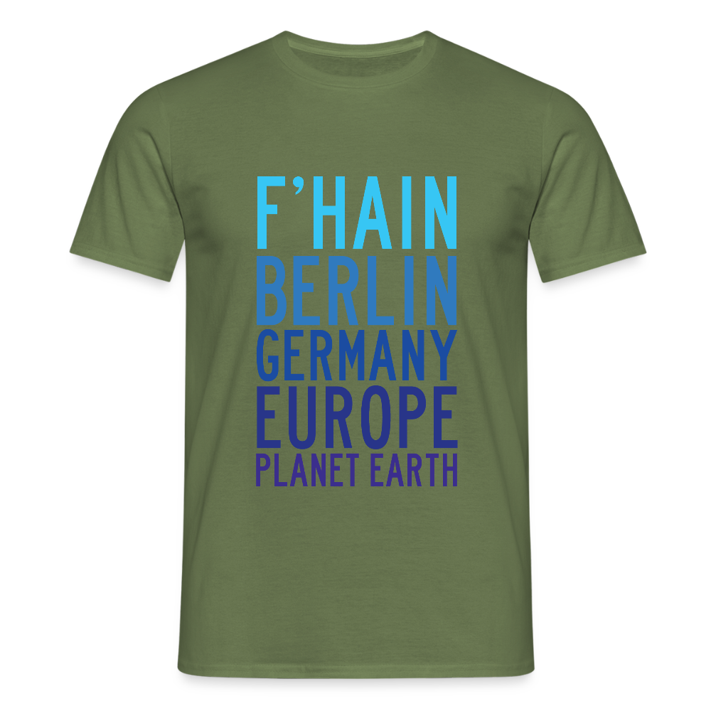 F'hain - Planet Earth - Männer Premium T-Shirt - Militärgrün