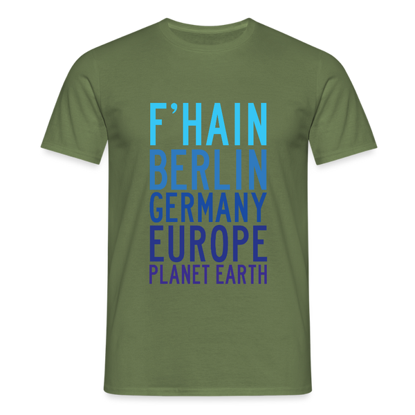 F'hain - Planet Earth - Männer Premium T-Shirt - Militärgrün