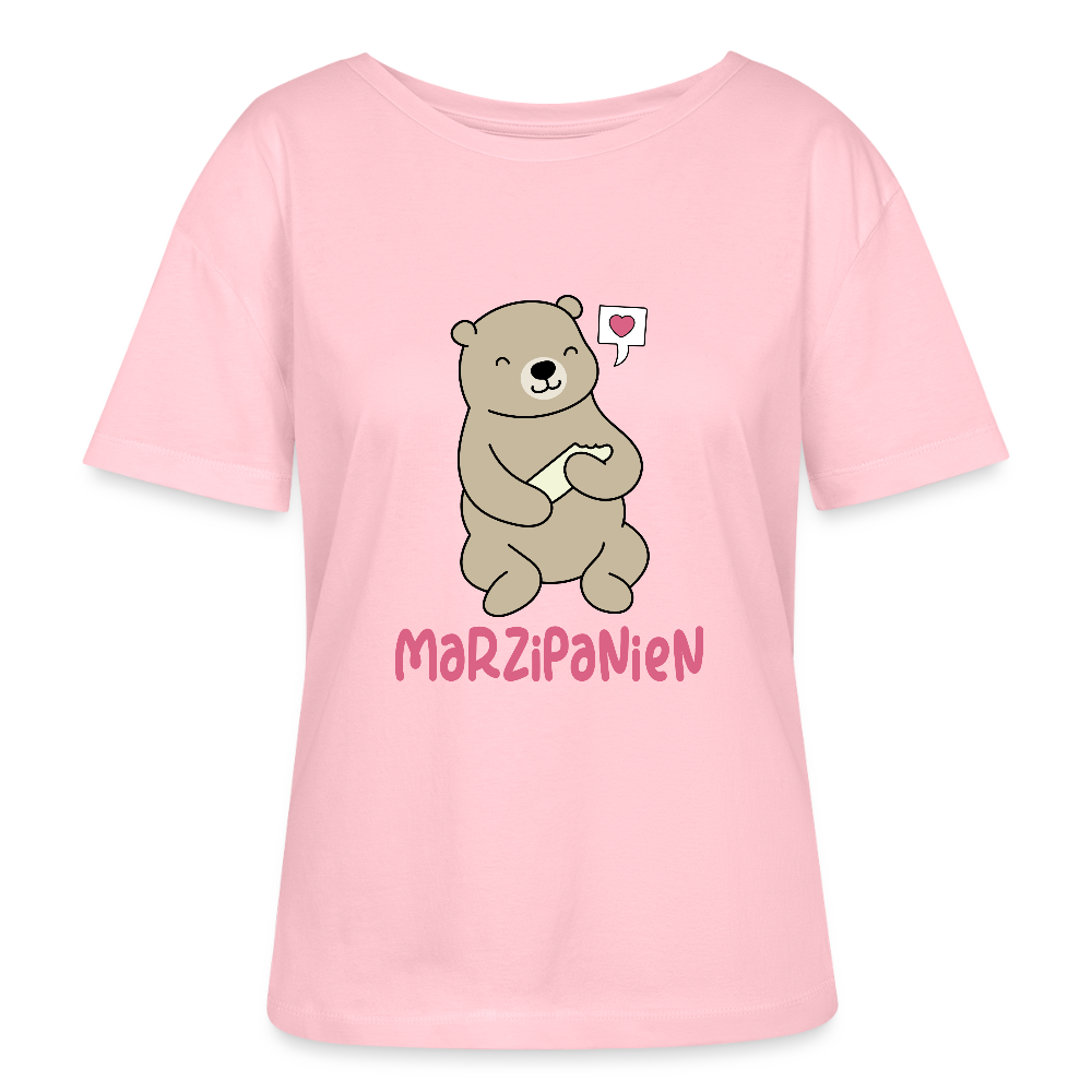 Marzipanien - Relaxed Rundhals Frauen Bio-T-Shirt - Hellrosa