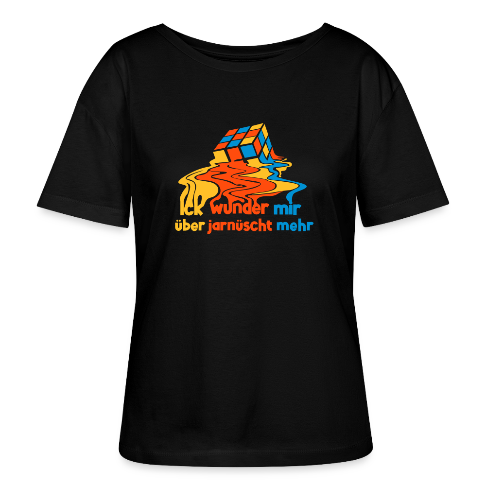 Ick Wunder Mir - Relaxed Rundhals Frauen Bio-T-Shirt - Schwarz
