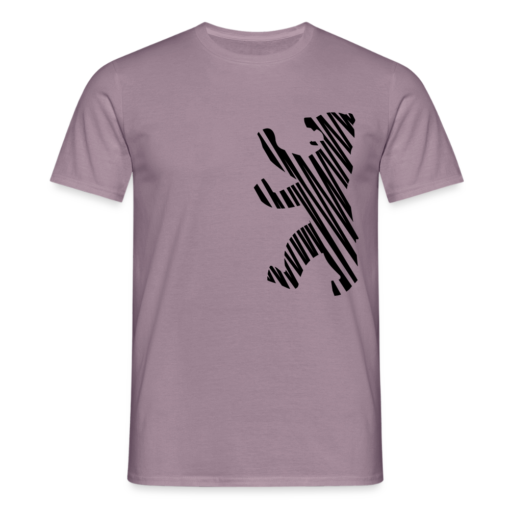 Berliner Bär im Netz - schwarz - Männer Premium T-Shirt - Lilagrau
