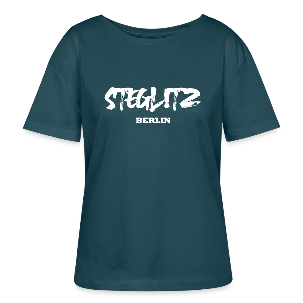 Steglitz - Relaxed Rundhals Frauen Bio-T-Shirt - Dunkles Petrol