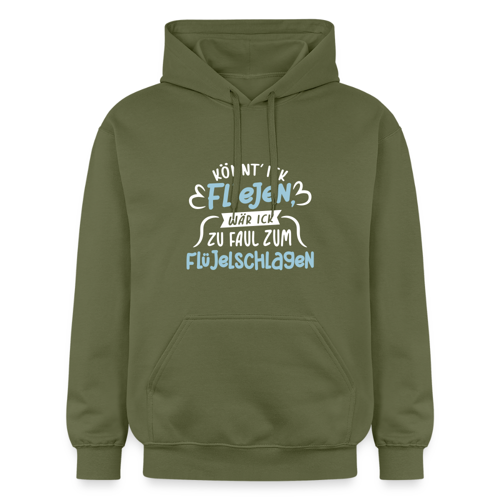 Könnt' ick fliejen, wär ick zu faul zum Flüjelschlagen - Hoodie - Militärgrün