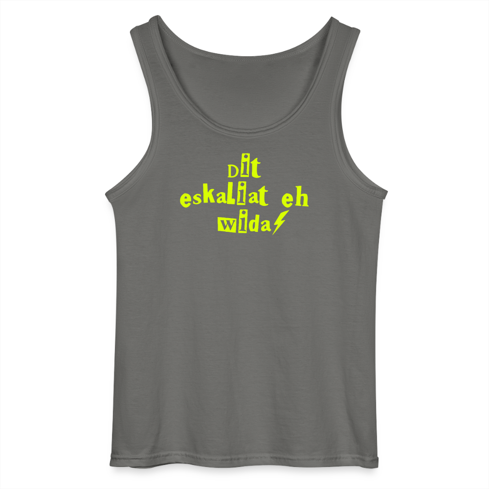 Dit eskaliat eh wilda  - Männer Tank Top - Anthrazit