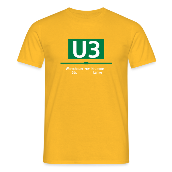 U3 - Männer Premium T-Shirt - Gelb