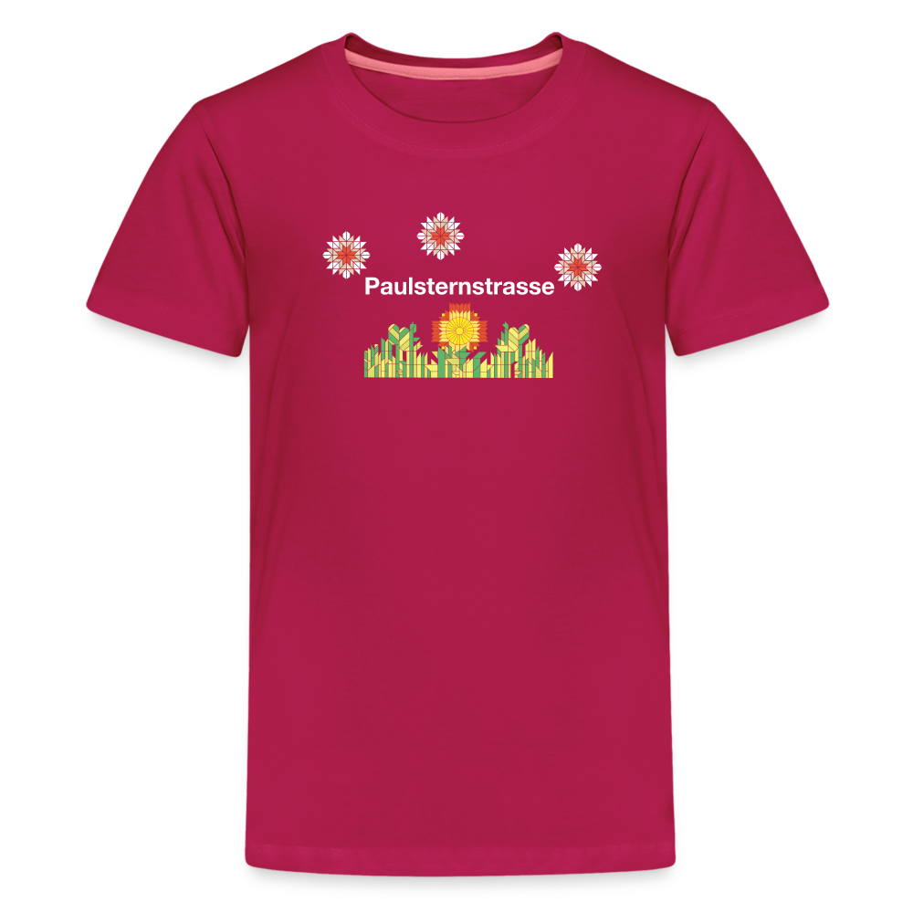 Paulsternstrasse - Teenager Premium T-Shirt - dunkles Pink