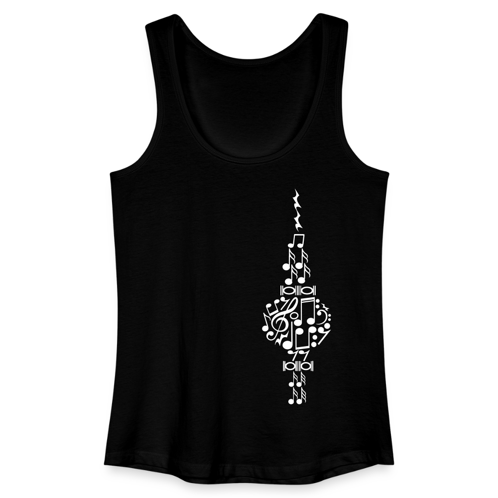 Fernsehturm der Noten - Frauen Bio Tank Top - Schwarz