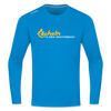 Lächeln is keen Jesichtsbruch - Männer Sport Langamshirt - Saphirblau