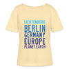 Lichtenberg Planet Earth - Relaxed Rundhals Frauen Bio-T-Shirt - Creme