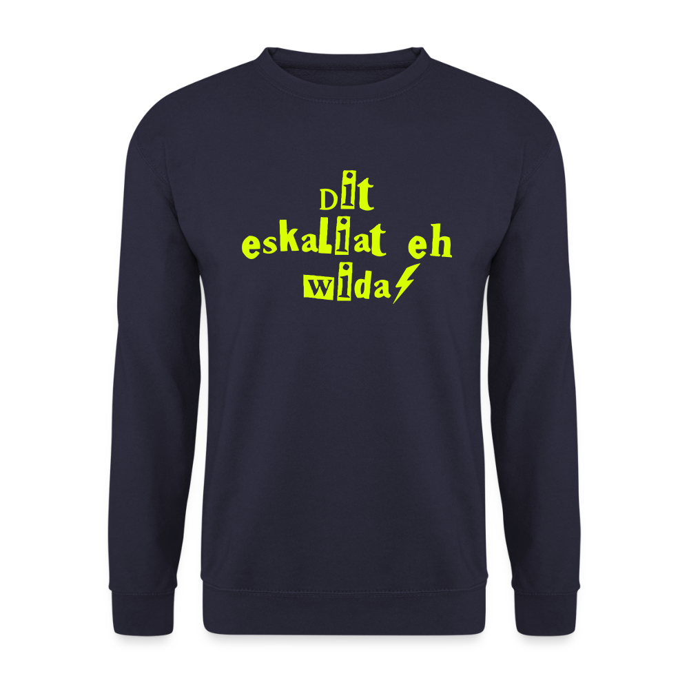Dit eskaliat eh wilda  - Unisex Pullover - Navy