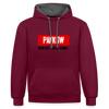Mein Kiez meine Heimat - Kontrast Hoodie - Weinrot/Anthrazit