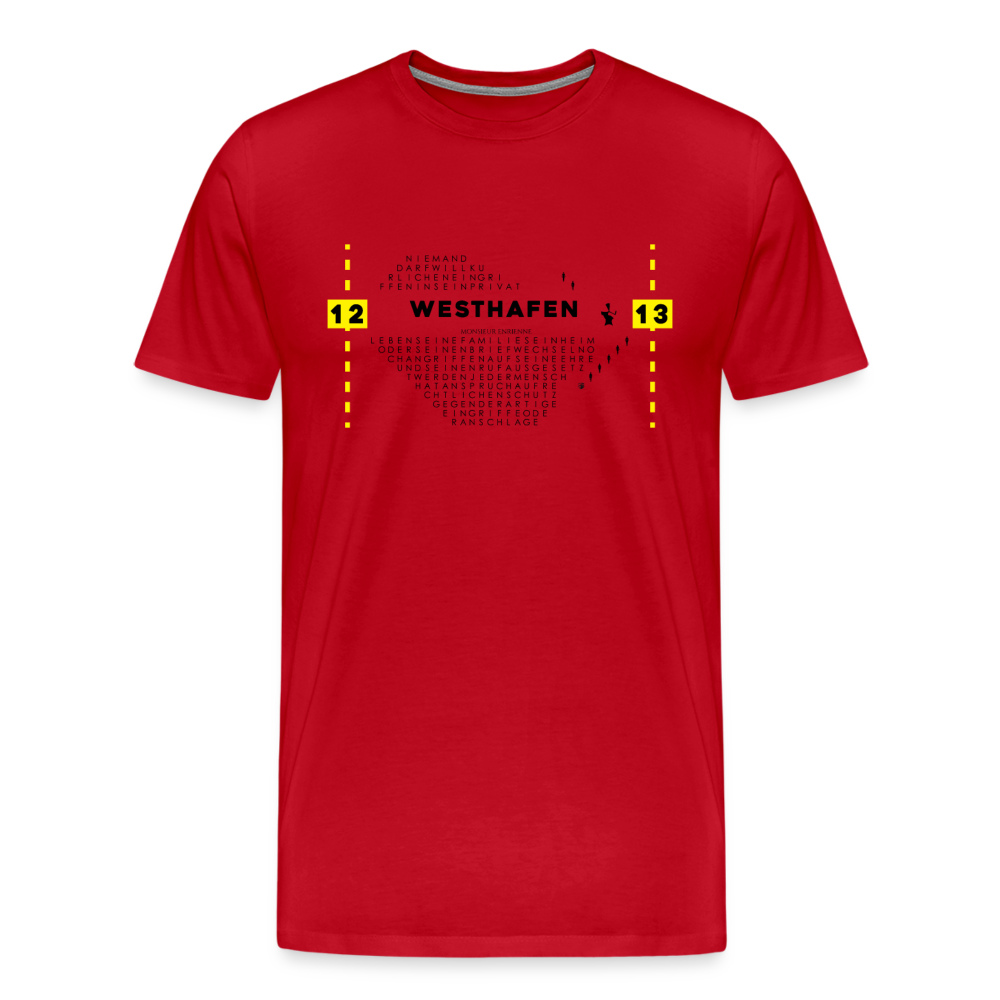 Westhafen - Männer Premium T-Shirt - Rot