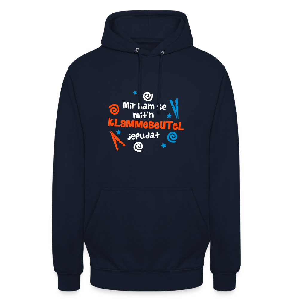 Mit'n Klammabeutel jepudat - Unisex Hoodie - Navy