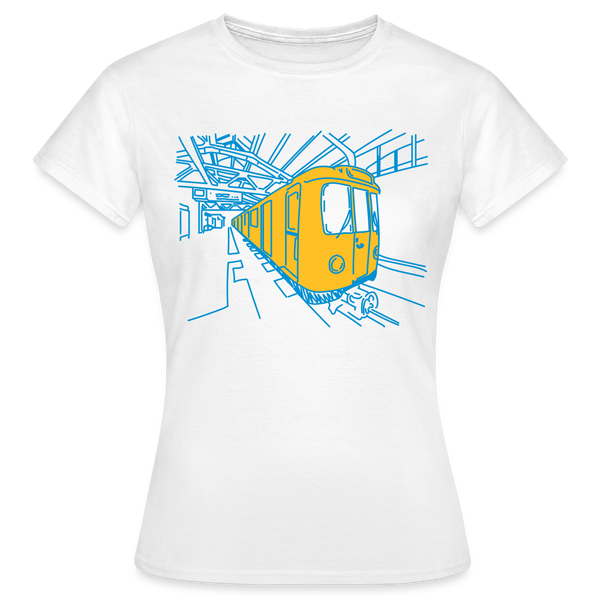 U-Bahn in Linien - Frauen Premium T-Shirt - Weiß