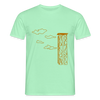 Carillon mit Wolken - Männer Premium T-Shirt - Mintgrün
