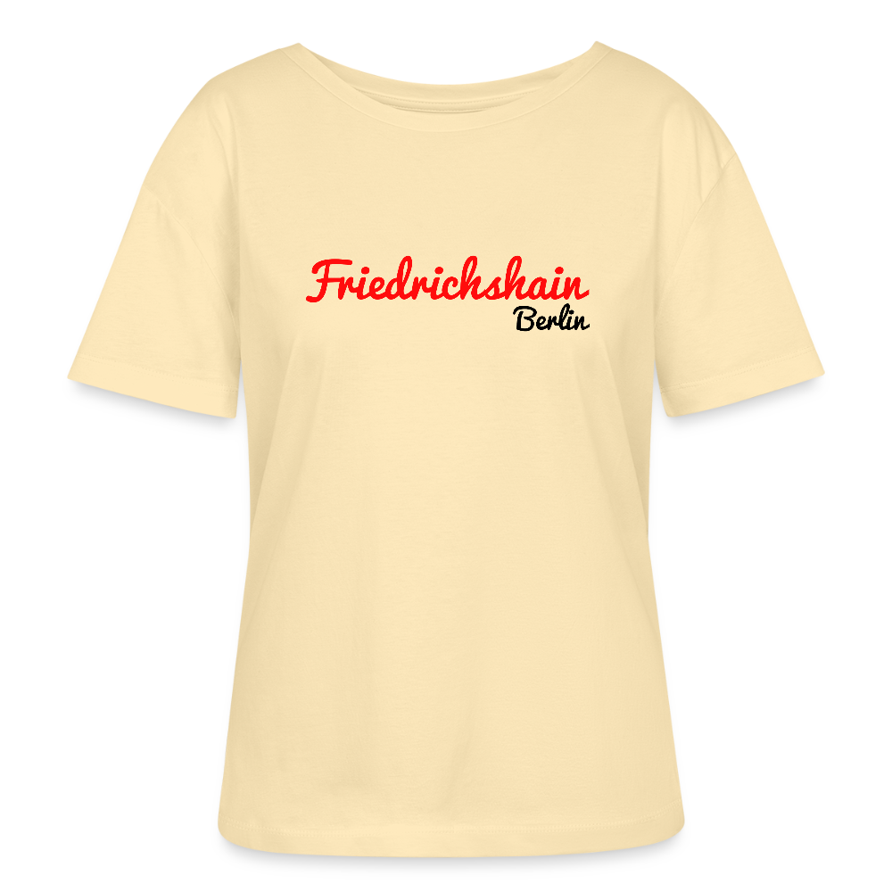Friedrichshain Berlin - Relaxed Rundhals Frauen Bio-T-Shirt - Creme