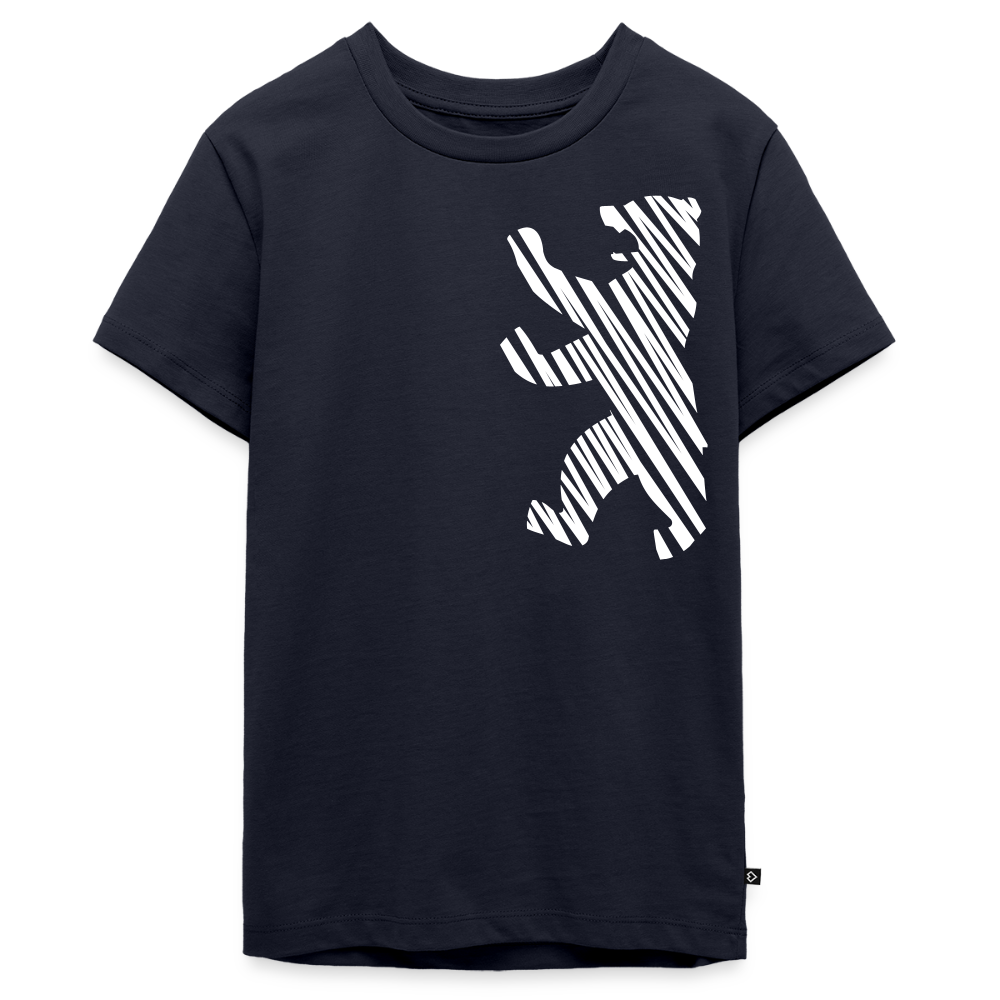 Berliner Bär im Netz - weiß - Teenager Premium T-Shirt - Navy