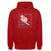 Friesland oder Friedrichshain - Unisex Hoodie - Rot