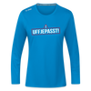Uffjepasst! - Frauen Sport Langarmshirt - Saphirblau