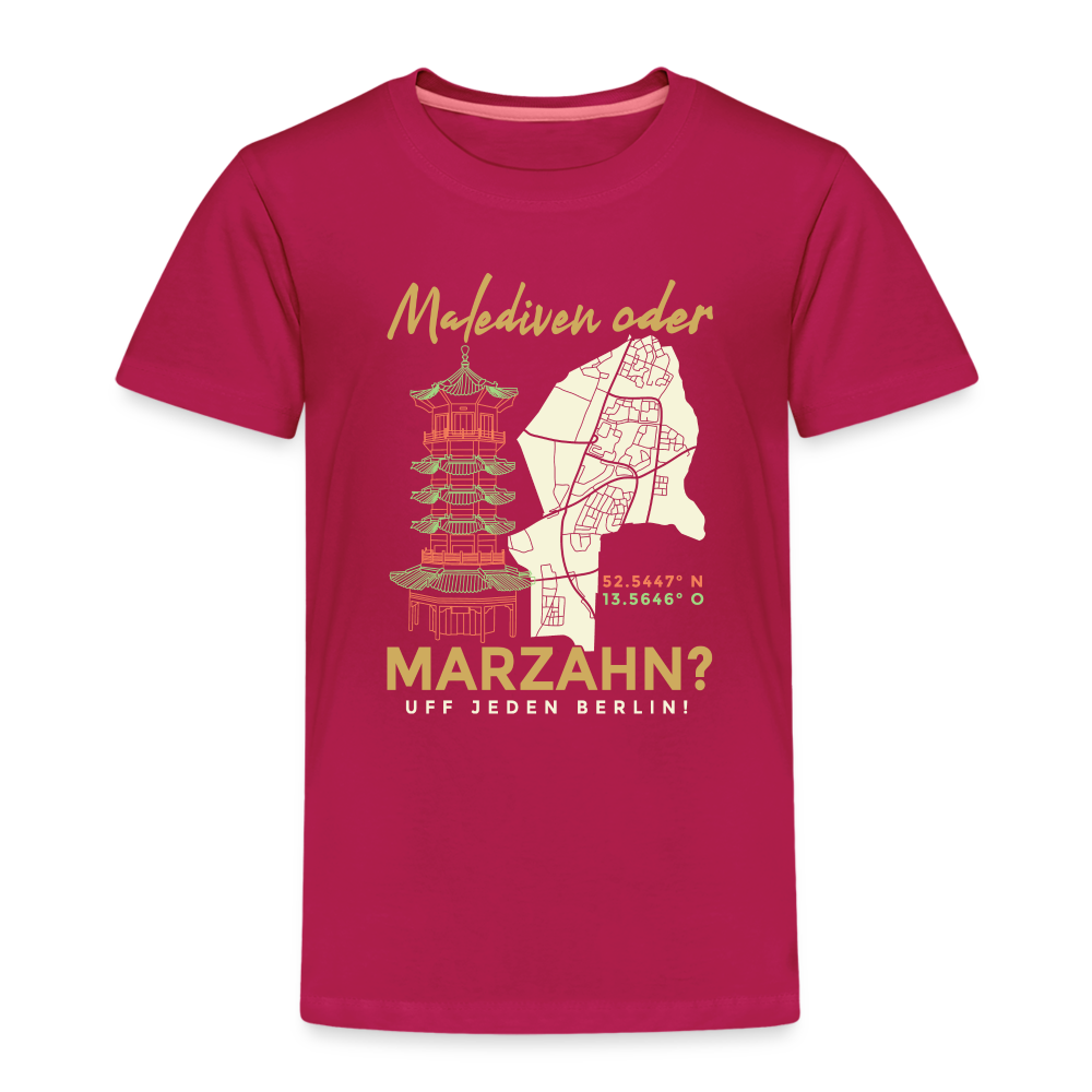 Malediven Oder Marzahn - Kinder Premium T-Shirt - dunkles Pink