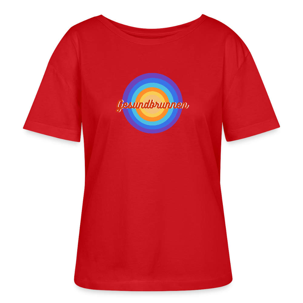 Gesundbrunnen Retro - Relaxed Rundhals Frauen Bio-T-Shirt - Rot