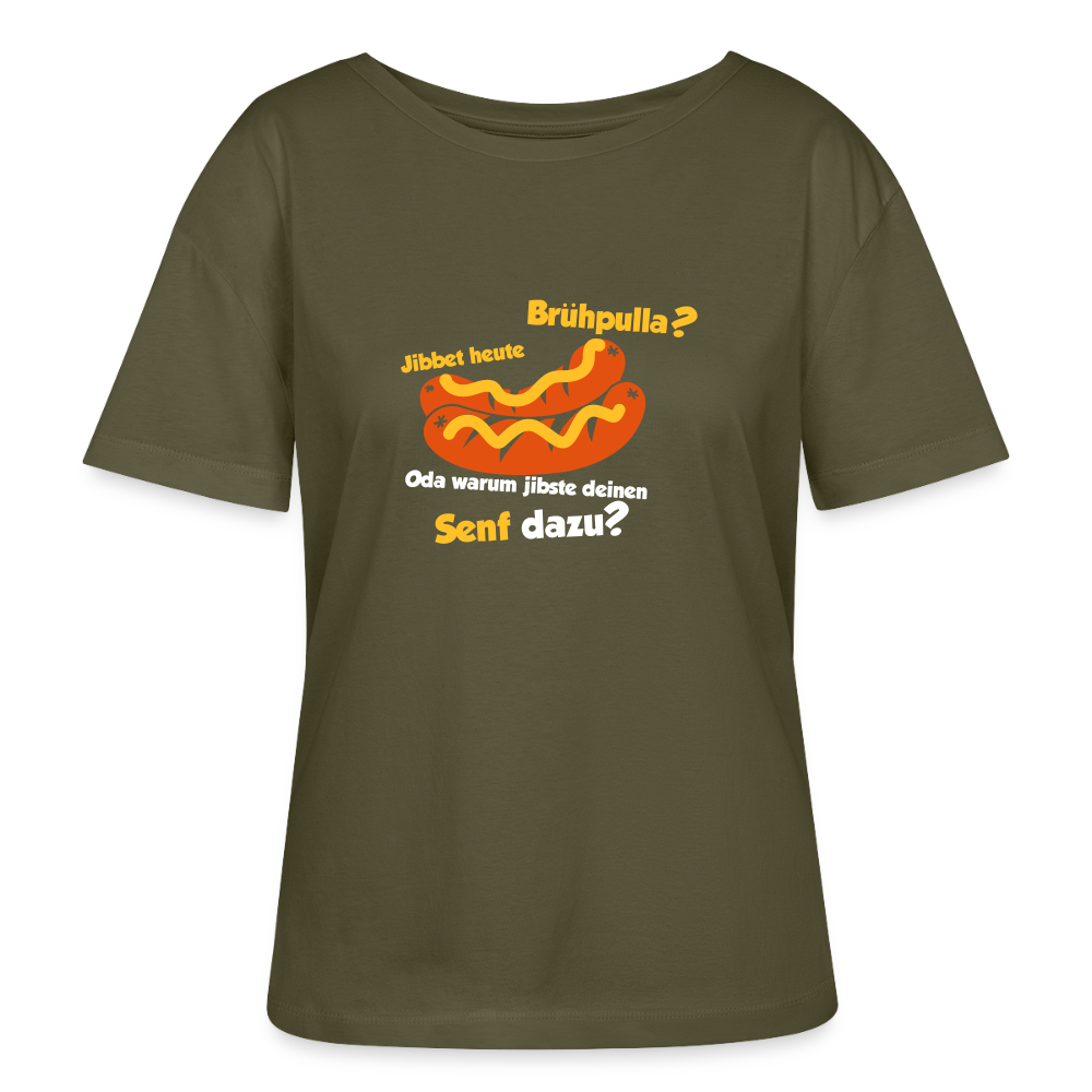 Jibbet Brühpulla - Relaxed Rundhals Frauen Bio-T-Shirt - Khaki