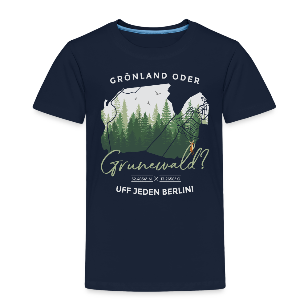 Grönland oder Grunewald - Kinder Premium T-Shirt - Navy