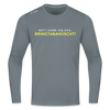 Nett kann ick och, bringtabanüscht! - Männer Sport Langamshirt - Grau