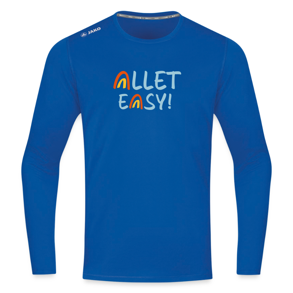 Allet Easy! - Männer Sport Langamshirt - Royalblau