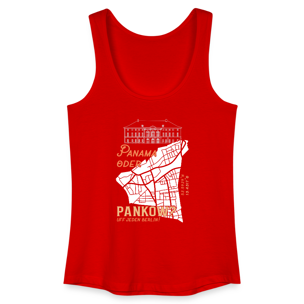Panama oder Pankow - Frauen Bio Tank Top - Rot