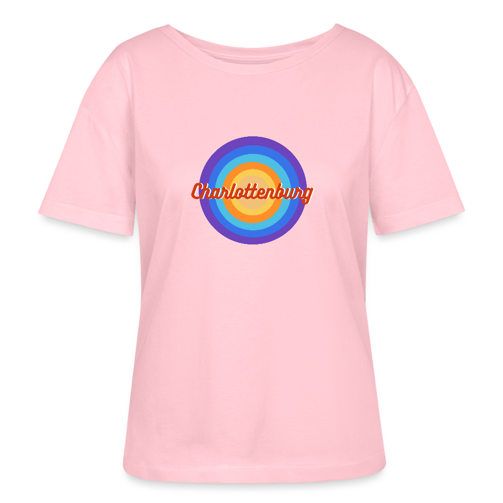 Charlottenburg Retro - Relaxed Rundhals Frauen Bio-T-Shirt - Hellrosa