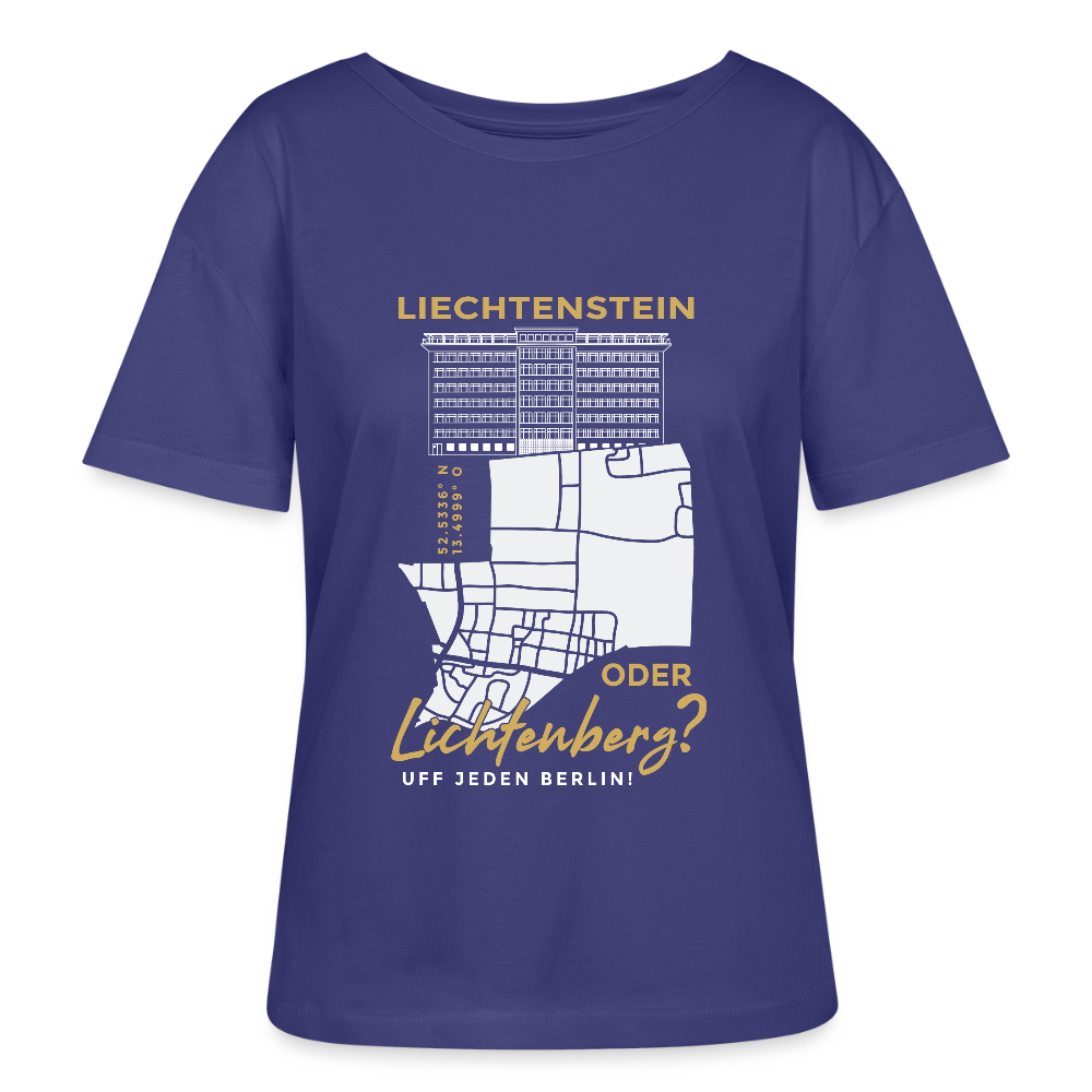 Liechtenstein oder Lichtenberg - Relaxed Rundhals Frauen Bio-T-Shirt - Dämmerung