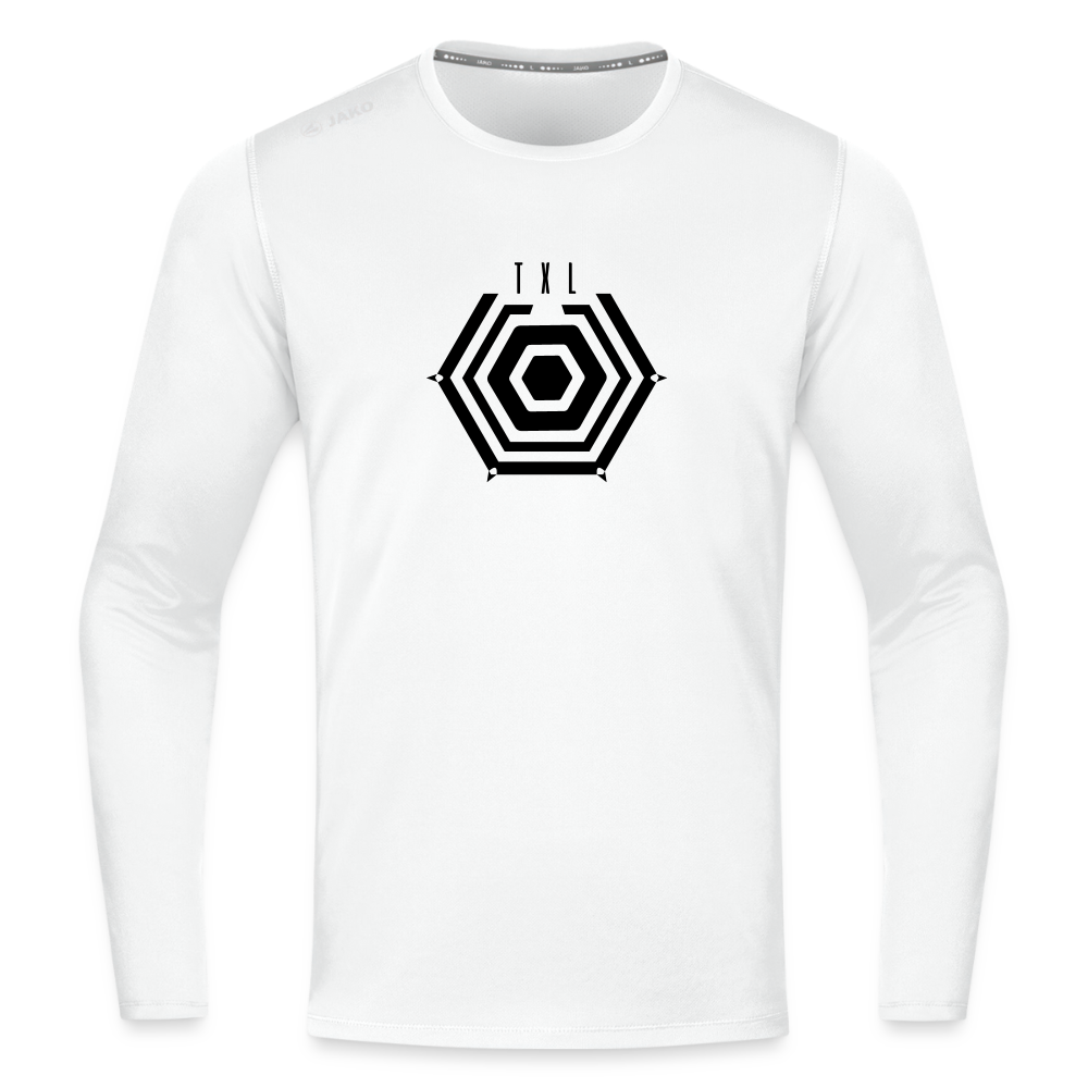 Tegel TXL Umrisse - Männer Sport Langamshirt - Weiß