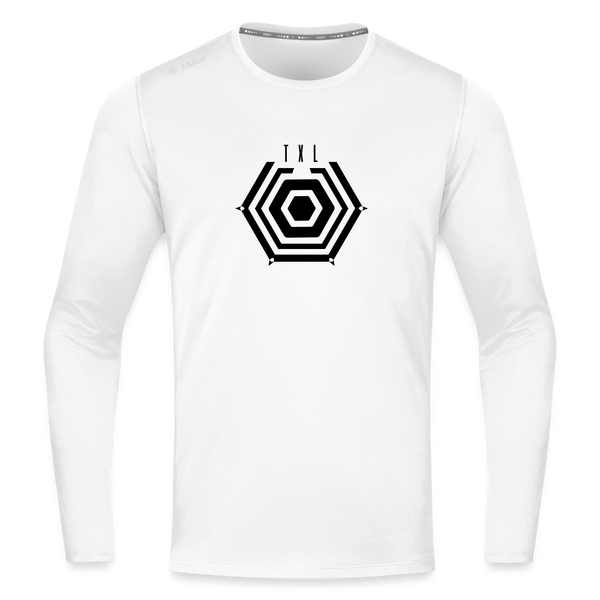 Tegel TXL Umrisse - Männer Sport Langamshirt - Weiß