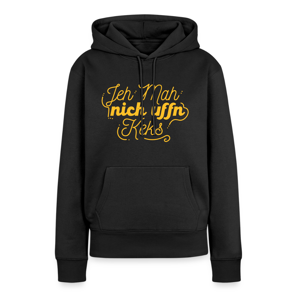 Jeh mah nich uffn Keks gelb - Frauen Premium Hoodie - Schwarz