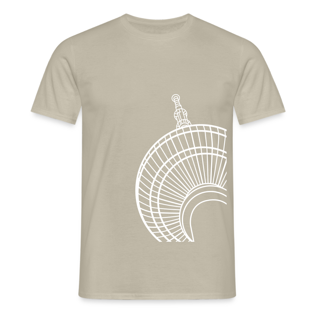 Der Turm von unten - weiß - Männer Premium T-Shirt - Sandbeige