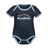 Echte Berliner Knalltüte - Baby Bio-Kurzarm-Kontrastbody - Navy/Himmelblau