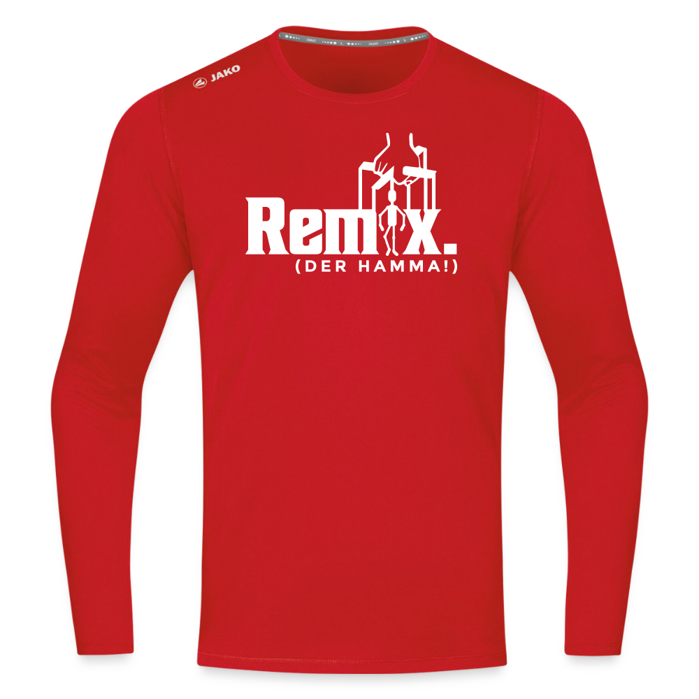 Remix. - Männer Sport Langamshirt - Rot