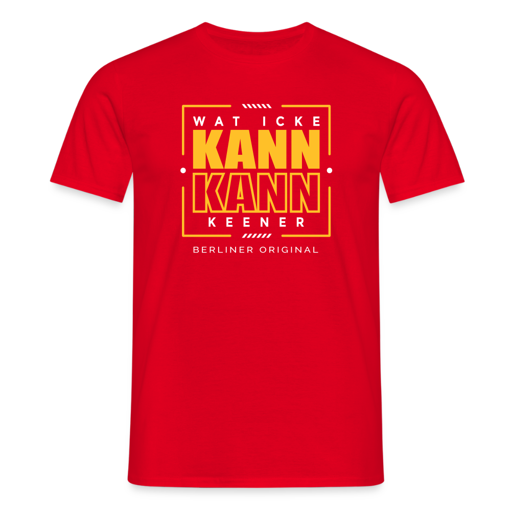 Wat Icke Kann, Kann Keener - Männer Premium T-Shirt - Rot