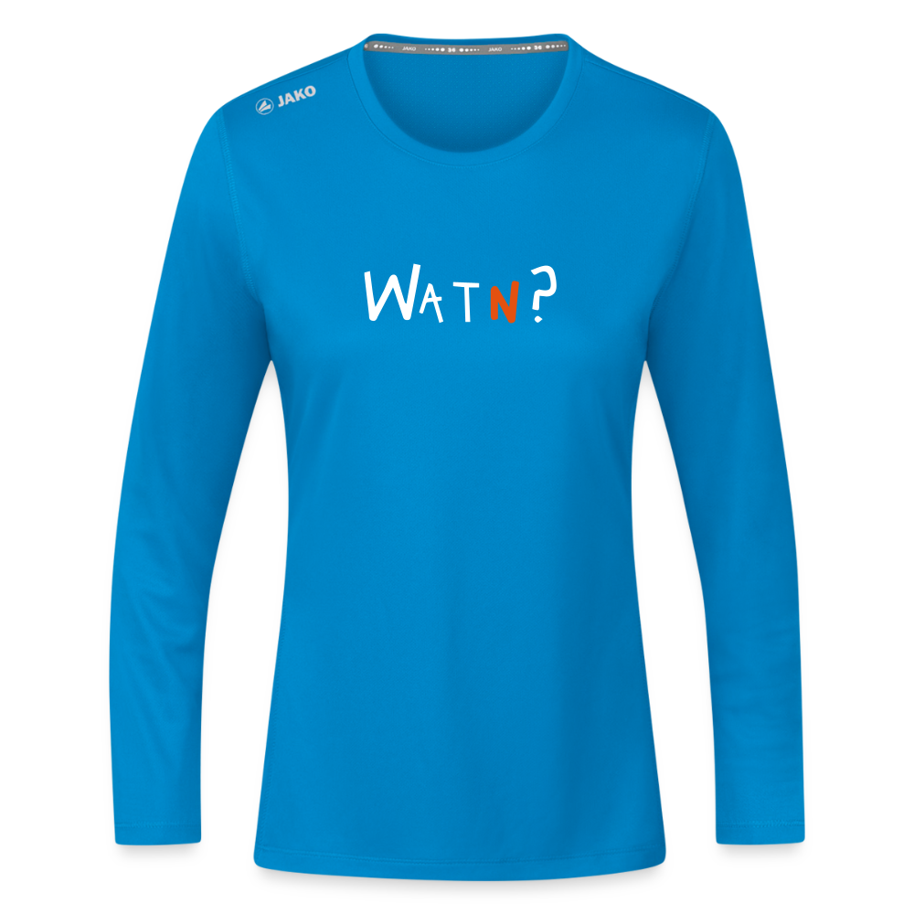 WATN? - Frauen Sport Langarmshirt - Saphirblau