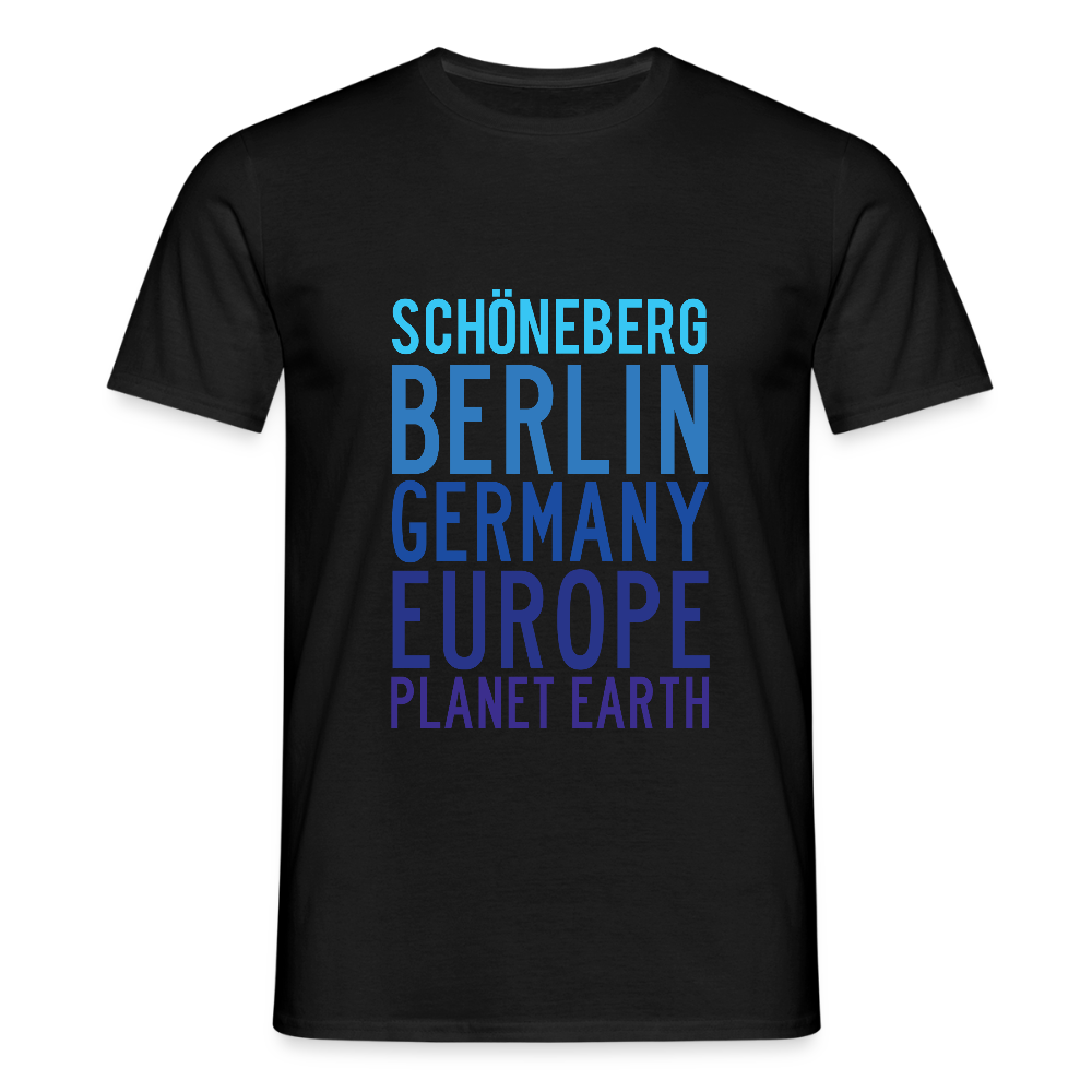 Schöneberg Planet Earth - Männer Premium T-Shirt - Schwarz