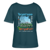 Tegernsee oder Tempelhof - Relaxed Rundhals Frauen Bio-T-Shirt - Dunkles Petrol