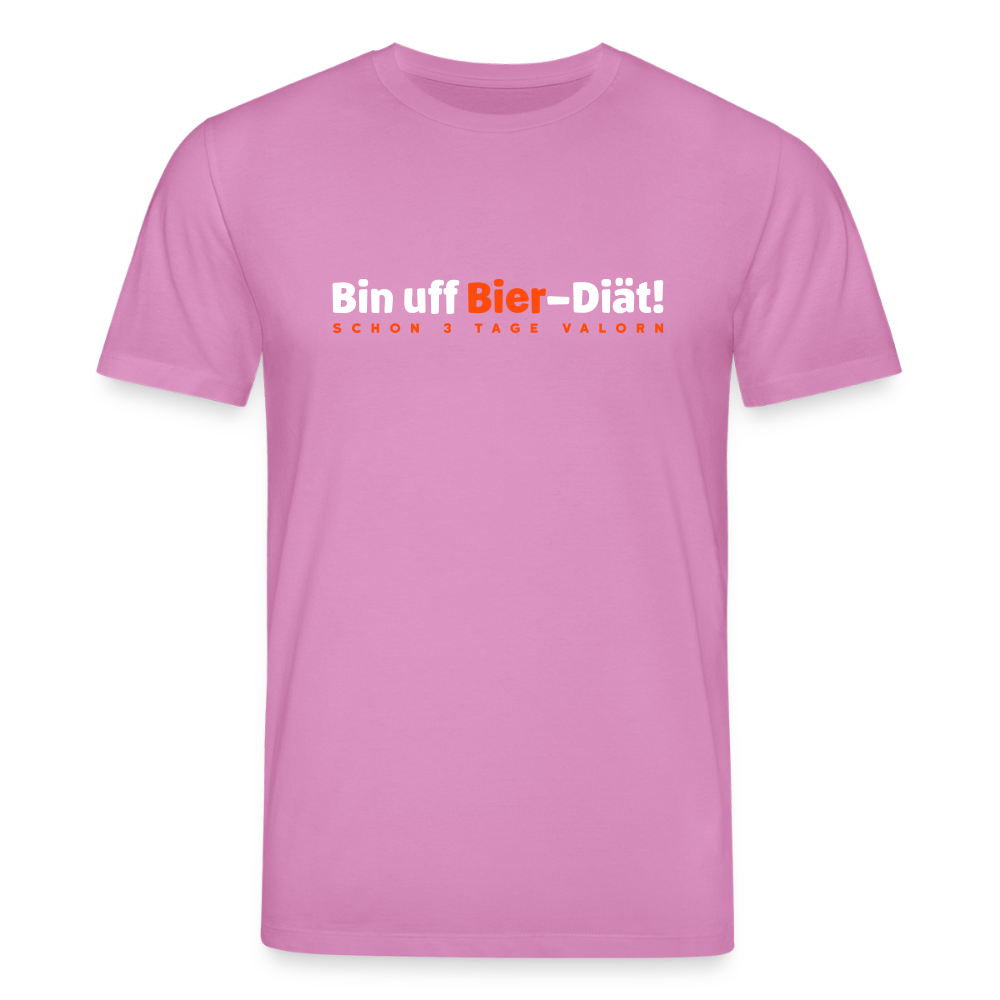 Bin uff Bier-Diät! (schon 3 Tage valorn) - Unisex Bio T-Shirt - Pink