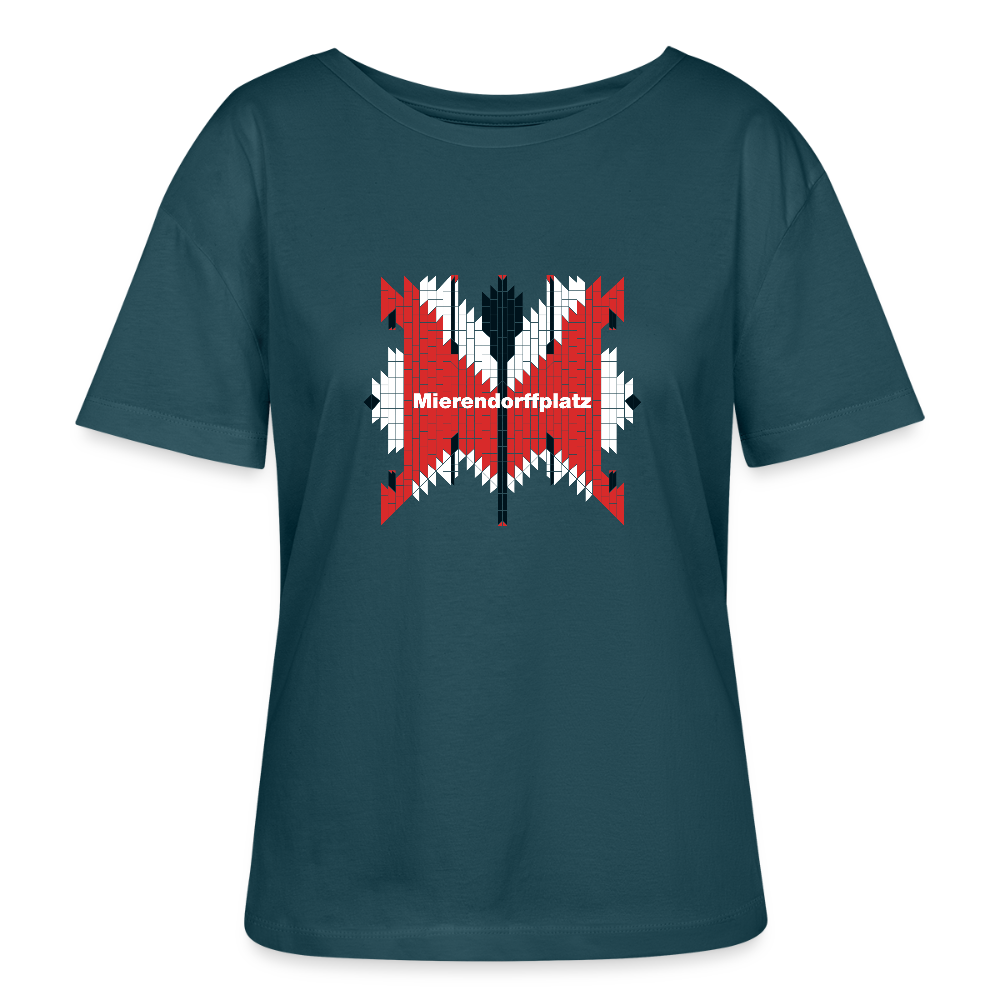 Mierendorffplatz - Relaxed Rundhals Frauen Bio-T-Shirt - Dunkles Petrol