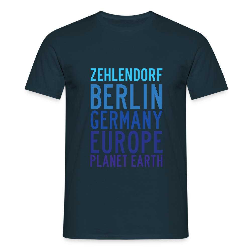 Zehlendorf Planet Earth - Männer Premium T-Shirt - Navy