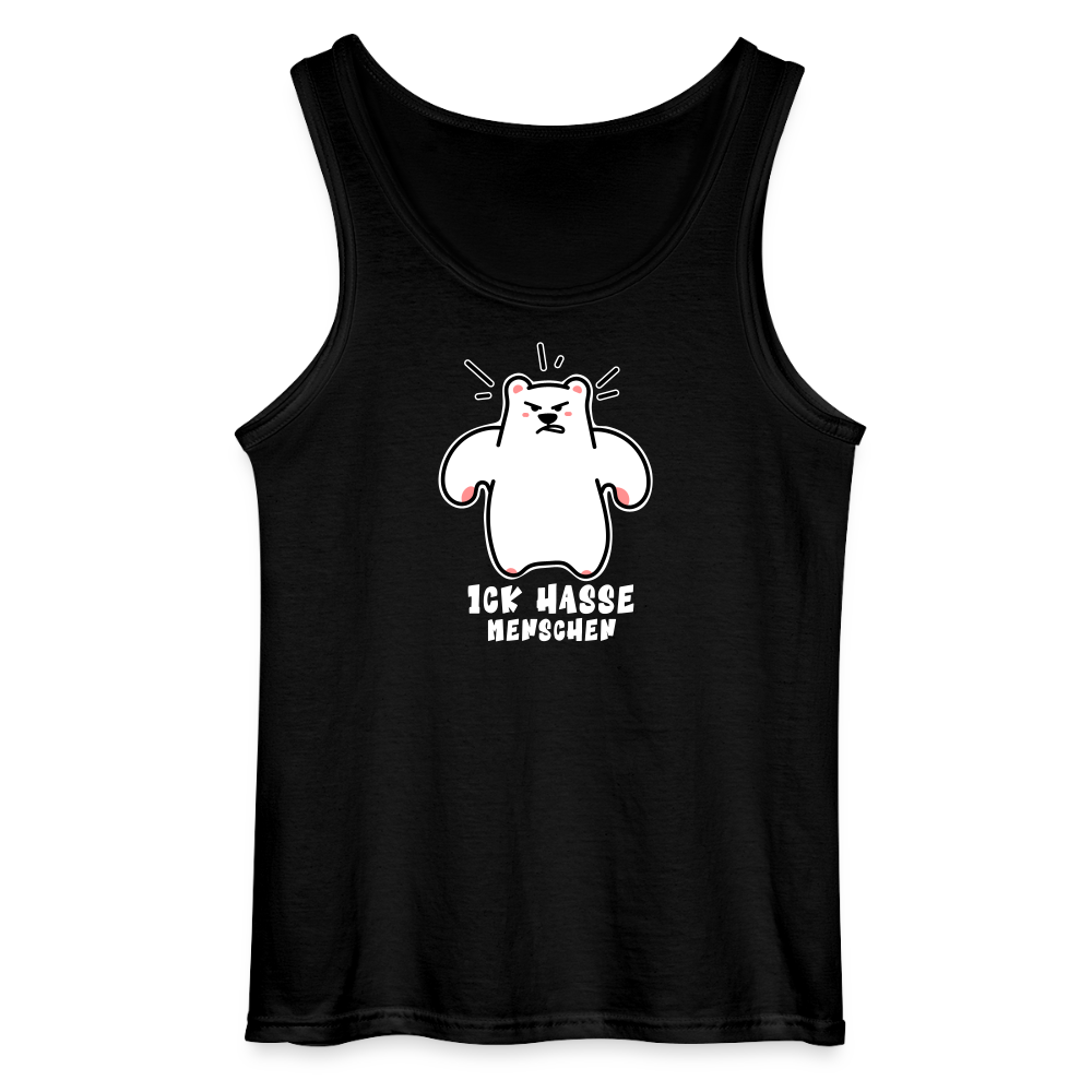 Ick Hasse Menschen - Männer Tank Top - Schwarz